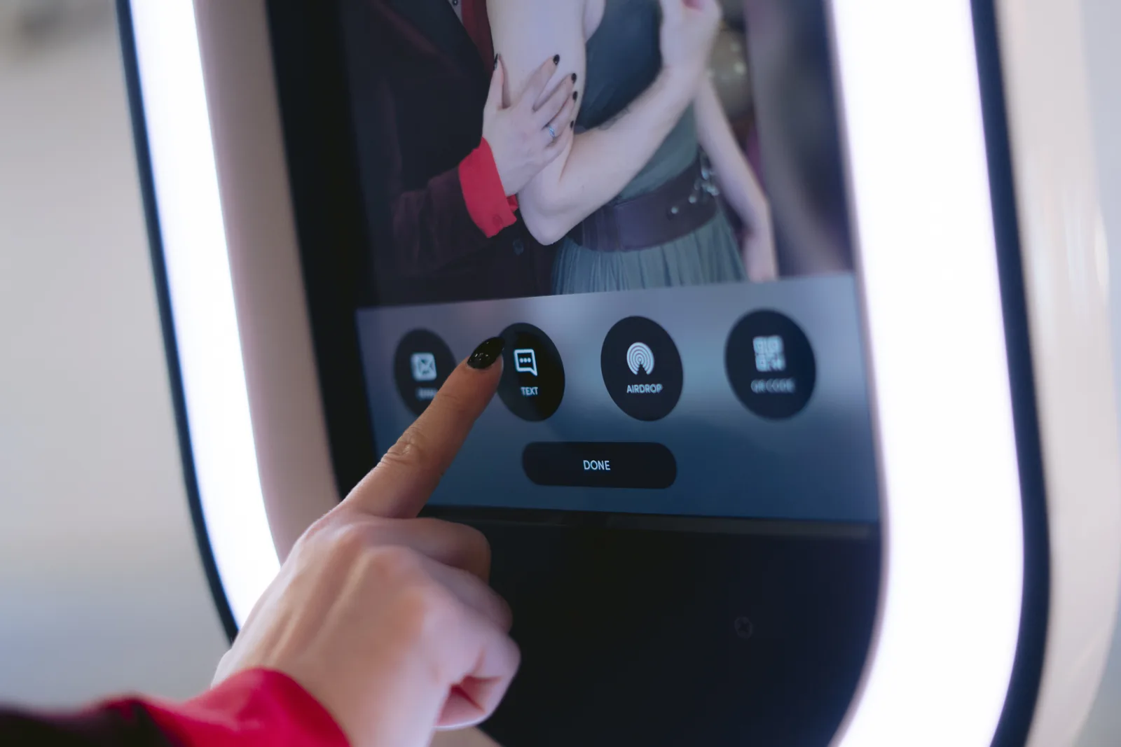 The touchscreen, close up