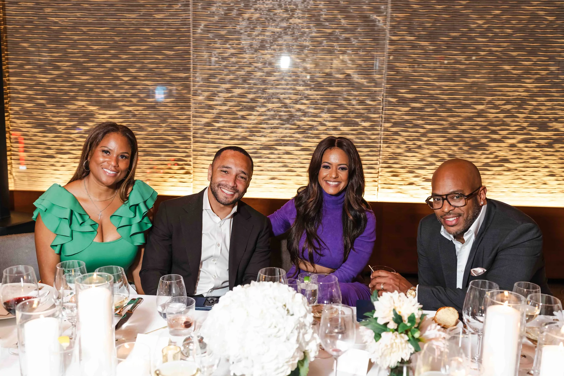 One table, mid-dinner, Collector X in New York