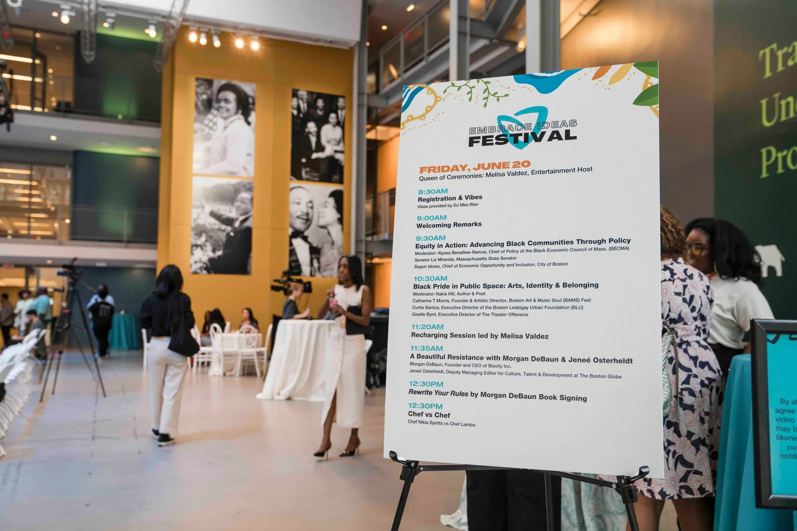 The day’s program, Embrace Ideas Festival